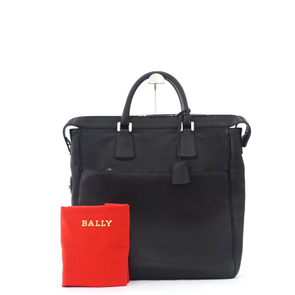 Bally Black Leather Mens Tote Bag