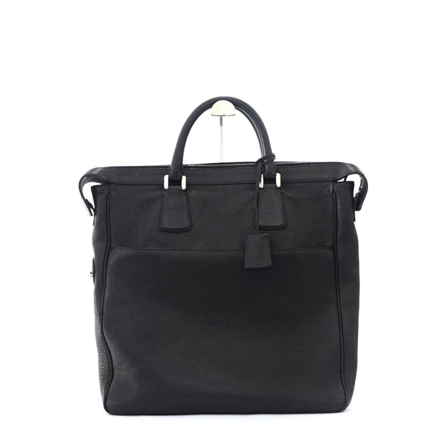 Bally Black Leather Mens Tote Bag