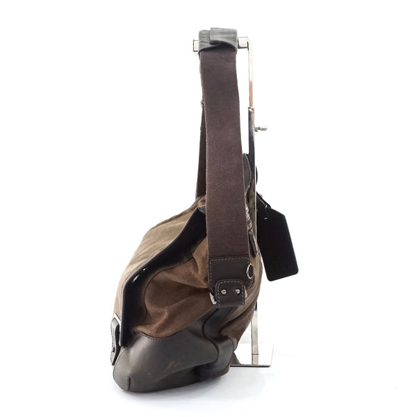 Dunhill Brown Canvas Postman Bag