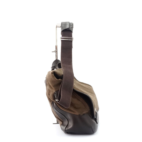 Dunhill Brown Canvas Postman Bag