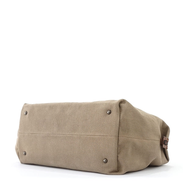Bottega Veneta Canvas Beige Travel Bag