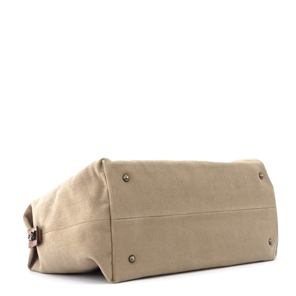 Bottega Veneta Canvas Beige Travel Bag