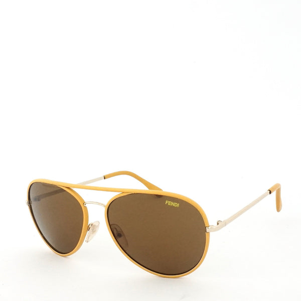 Fendi Maserati Yellow Frame Aviator Sunglasses
