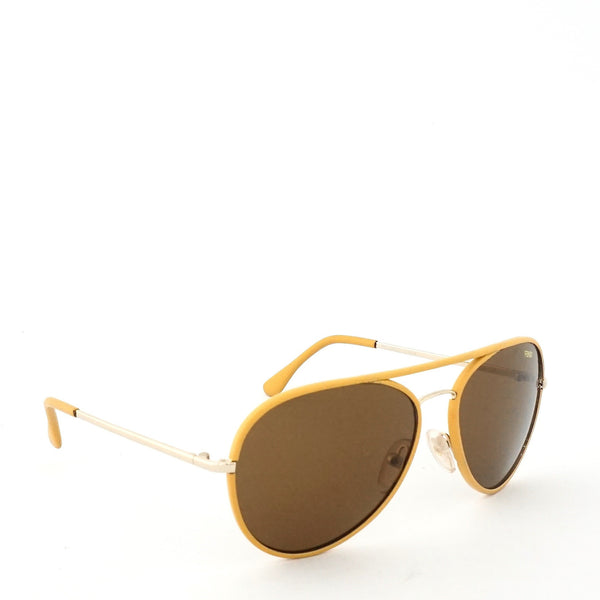 Fendi Maserati Yellow Frame Aviator Sunglasses