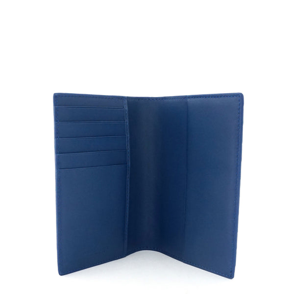 Bottega Veneta Brown Blue Passport Cover