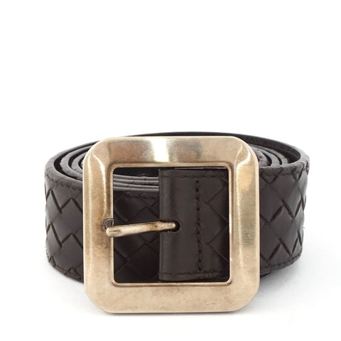 Bottega Veneta Brown Wooven Belt