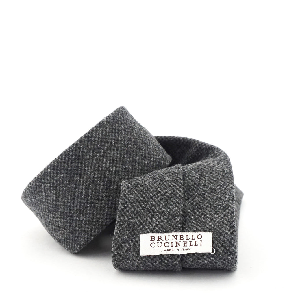 Brunelo Cucinelli Grey Skinny Tie