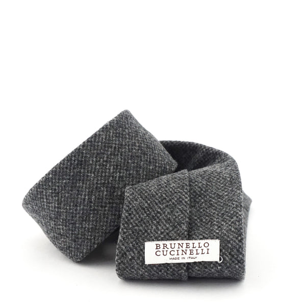 Brunelo Cucinelli Grey Skinny Tie