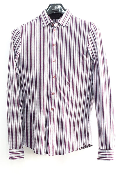 Etro Purple Stripe Long Sleeves Shirt