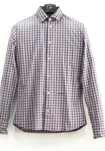 Dsquared Blue Orange Checked Shirt