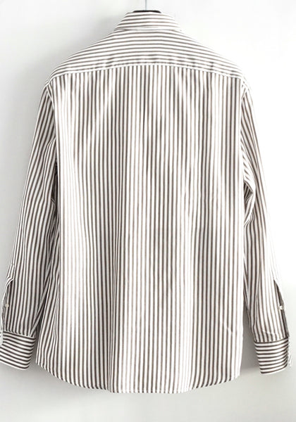 Ermenegildo Zegna Brown-White Stripe L